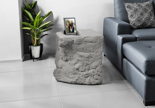 Monarch Specialties Accent Table - Stylish 25” Indoor/Outdoor Multifunctional Side Table For Living Room & Bedroom Decor Grey Magnesium Oxide (Mgo)" I 4115