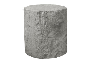 Monarch Specialties Accent Table, 25" High Drum Design For Indoor Or Outdoor Use - Modern Style, Easy Maintenance, Versatile Grey Magnesium Oxide (Mgo)" I 4120