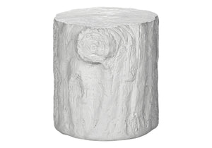 Monarch Specialties Accent Table, 25" High Drum Design For Indoor Or Outdoor Use - Modern Style, Easy Maintenance, Versatile White Magnesium Oxide (Mgo)" I 4121