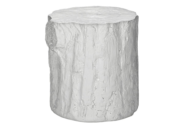 Monarch Specialties Accent Table, 25" High Drum Design For Indoor Or Outdoor Use - Modern Style, Easy Maintenance, Versatile White Magnesium Oxide (Mgo)" I 4121