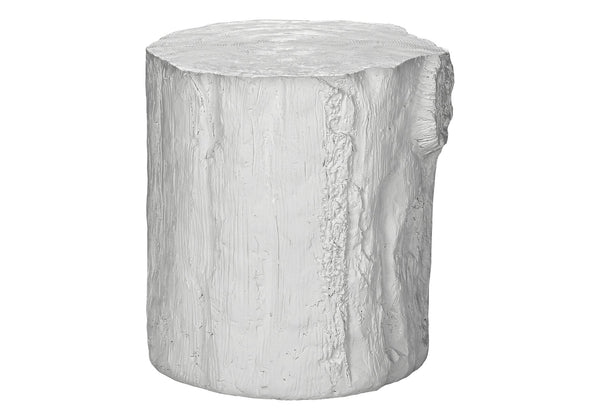 Monarch Specialties Accent Table, 25" High Drum Design For Indoor Or Outdoor Use - Modern Style, Easy Maintenance, Versatile White Magnesium Oxide (Mgo)" I 4121