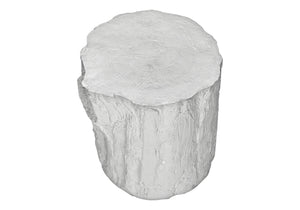 Monarch Specialties Accent Table, 25" High Drum Design For Indoor Or Outdoor Use - Modern Style, Easy Maintenance, Versatile White Magnesium Oxide (Mgo)" I 4121