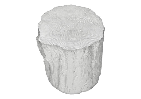 Monarch Specialties Accent Table, 25" High Drum Design For Indoor Or Outdoor Use - Modern Style, Easy Maintenance, Versatile White Magnesium Oxide (Mgo)" I 4121