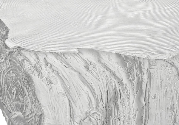 Monarch Specialties Accent Table, 25" High Drum Design For Indoor Or Outdoor Use - Modern Style, Easy Maintenance, Versatile White Magnesium Oxide (Mgo)" I 4121