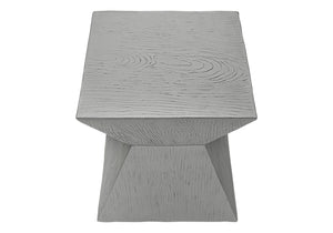 Monarch Specialties Accent Table, 25"H - Stylish Indoor/Outdoor Side Table For Living Room, Bedroom & Patio Decor Grey Magnesium Oxide (Mgo)" I 4125