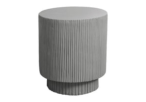 Monarch Specialties Accent Table, 25"H - Stylish Indoor/Outdoor Round Side Table For Living Room, Bedroom, Or Patio Grey Magnesium Oxide (Mgo)" I 4148