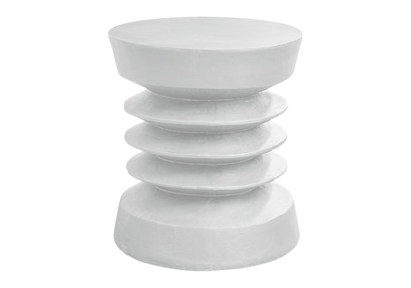 Monarch Specialties Accent Table - Stylish 25"H Modern Side Table For Indoor Or Outdoor Use, Perfect For Living Spaces White Magnesium Oxide (Mgo)" I 4153