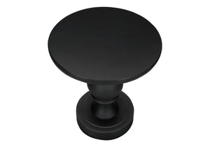 Monarch Specialties Accent Table - Stylish 25" Pedestal Design For Indoor Or Outdoor Use, Perfect For Living Spaces Black Magnesium Oxide (Mgo)" I 4162