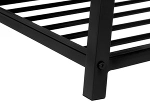 Monarch Specialties Bench, Entryway, Hallway, Storage, 42" Rectangular, Brown Laminate, Black Metal, Contemporary, Modern Dark Taupe,Black, Black Mdf,Laminate,Metal I 4501