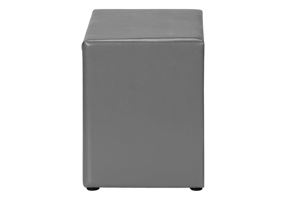 Monarch Specialties Nightstand, Nightstand, End, Side, Lamp, Storage Drawer, Bedroom, Upholstered, Grey Leather Look, Transitional Grey Mdf,Particle Board I 5602