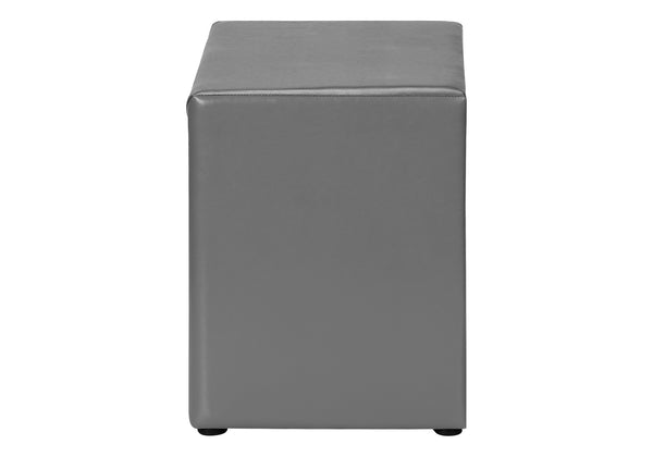 Monarch Specialties Nightstand, Nightstand, End, Side, Lamp, Storage Drawer, Bedroom, Upholstered, Grey Leather Look, Transitional Grey Mdf,Particle Board I 5602