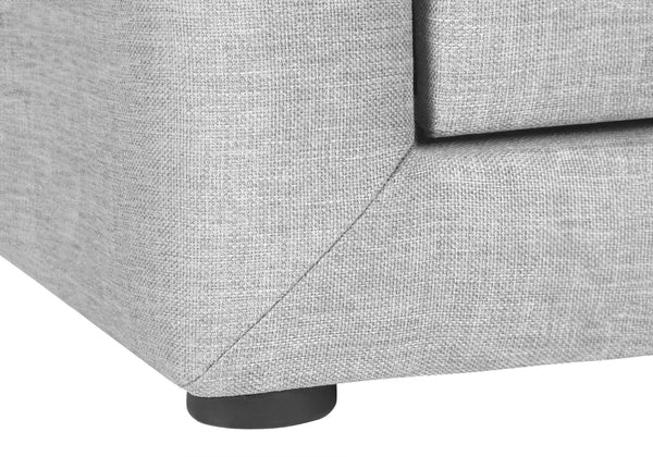 Monarch Specialties Nightstand, Nightstand, End, Side, Lamp, Storage Drawer, Bedroom, Upholstered, Grey Linen Look, Transitional Grey Mdf,Particle Board I 5604