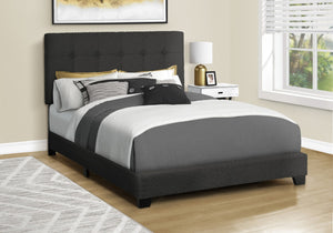 Monarch Specialties Bed, Full Size, Bedroom, Upholstered, Frame Only, Transitional Black Foam,Lvl,Mdf,Plastic,Solid Wood I 5805f