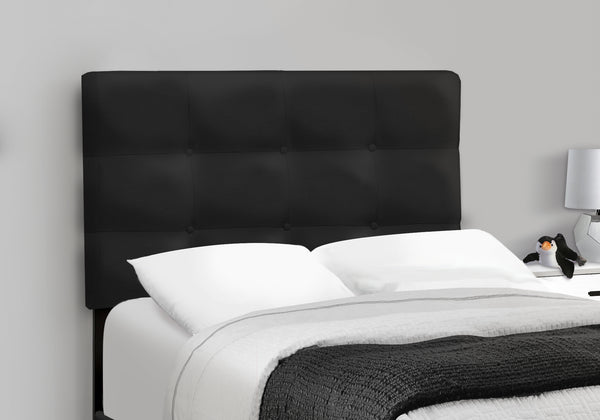 Monarch Specialties Bed, Twin Size, Upholstered, Bedroom, Frame Only, Youth, Teen, Juvenile, Black Velvet, Transitional Black Foam,Lvl,Mdf,Plastic,Solid Wood,Velvet I 5924t