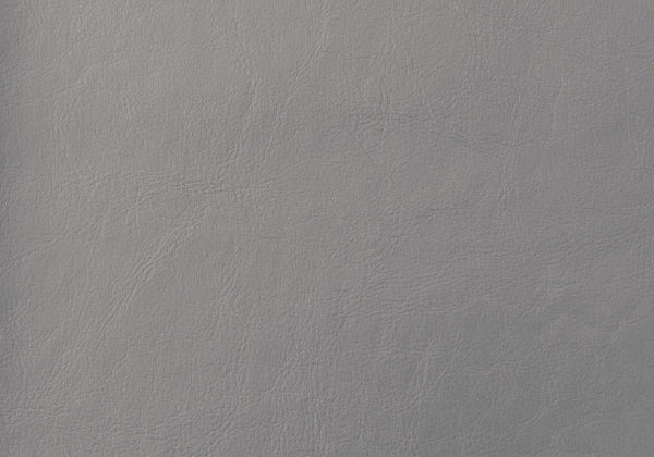 Monarch Specialties Bed, Headboard Only, Full Size, Bedroom, Upholstered, Grey Leather Look, Transitional Grey,Black, Black Foam,Mdf,Solid Wood,Leather,Look I 6001f