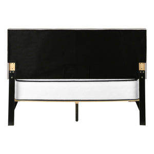 Monarch Specialties Bed, Queen Size, Bedroom, Upholstered, Grey Linen Look, Wood Legs, Transitional Grey Foam,Lvl,Mdf,Solid Wood I 6020q