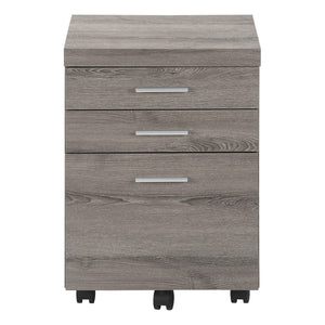 Monarch Specialties File Cabinet, Rolling Mobile, Storage Drawers, Printer Stand, Office, Work, Brown Laminate, Contemporary, Modern Dark Taupe,Black, Black Particle Board,Hollow,Core,Laminate,Mdf I 7049