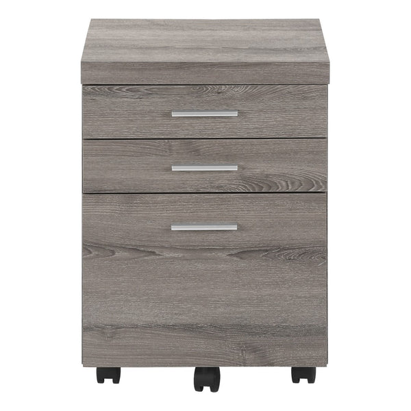 Monarch Specialties File Cabinet, Rolling Mobile, Storage Drawers, Printer Stand, Office, Work, Brown Laminate, Contemporary, Modern Dark Taupe,Black, Black Particle Board,Hollow,Core,Laminate,Mdf I 7049