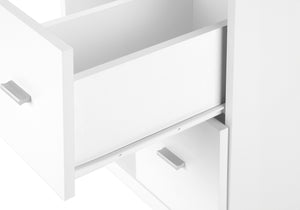 Monarch Specialties Office, File Cabinet, Printer Cart, Rolling File Cabinet, Mobile, Storage, Work, White Laminate, Contemporary, Modern White Particle Board,Hollow,Core,Laminate,Mdf I 7055