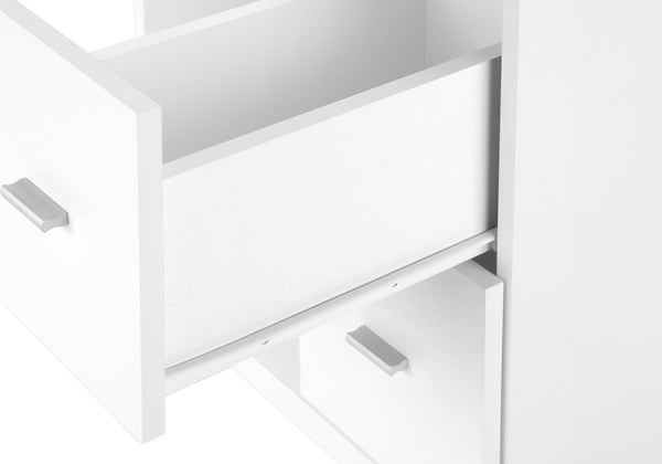 Monarch Specialties Office, File Cabinet, Printer Cart, Rolling File Cabinet, Mobile, Storage, Work, White Laminate, Contemporary, Modern White Particle Board,Hollow,Core,Laminate,Mdf I 7055