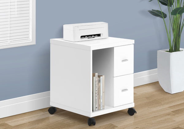 Monarch Specialties Office, File Cabinet, Printer Cart, Rolling File Cabinet, Mobile, Storage, Work, White Laminate, Contemporary, Modern White Particle Board,Hollow,Core,Laminate,Mdf I 7055