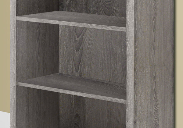 Monarch Specialties Bookshelf, Bookcase, Etagere, 5 Tier, 48"H, Office, Bedroom, Brown Laminate, Contemporary, Modern Dark Taupe Particle Board,Hollow,Core,Laminate,Mdf I 7060