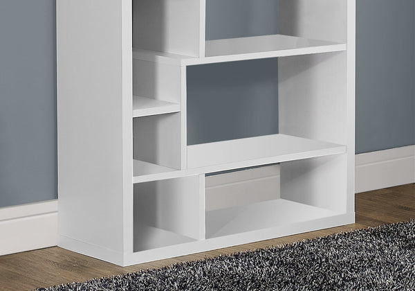 Monarch Specialties Bookshelf, Bookcase, Etagere, 72"H, Office, Bedroom, White Laminate, Contemporary, Modern White Particle Board,Hollow,Core,Laminate,Mdf I 7071