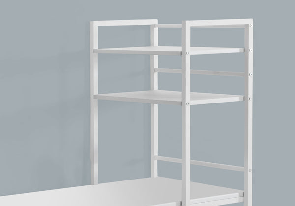 Monarch Specialties Computer Desk, Home Office, Laptop, Storage Shelves, 48"L, Work, White Laminate, White Laminate, Contemporary, Modern White Mdf,Metal I 7165