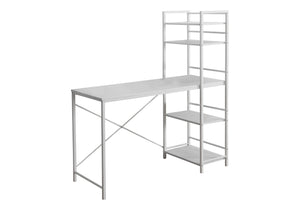 Monarch Specialties Computer Desk, Home Office, Laptop, Storage Shelves, 48"L, Work, White Laminate, White Laminate, Contemporary, Modern White Mdf,Metal I 7165