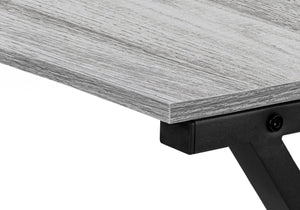 Monarch Specialties Computer Desk, Home Office, Corner, 55"L, L Shape, Work, Laptop, Grey Laminate, Black Metal, Contemporary, Modern Grey Mdf,Laminate,Metal I 7196