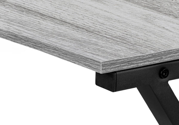 Monarch Specialties Computer Desk, Home Office, Corner, 55"L, L Shape, Work, Laptop, Grey Laminate, Black Metal, Contemporary, Modern Grey Mdf,Laminate,Metal I 7196