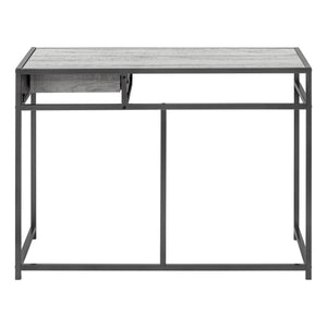 Monarch Specialties Computer Desk, Home Office, Laptop, Storage Drawer, 42"L, Work, Grey Laminate, Black Metal, Contemporary, Modern Grey,Dark Grey, Dark Grey Mdf,Metal I 7217