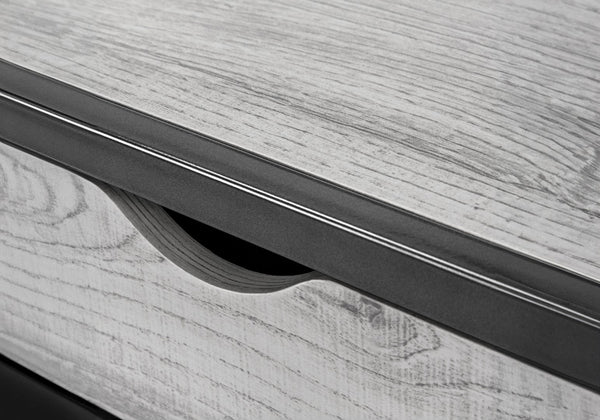 Monarch Specialties Computer Desk, Home Office, Laptop, Storage Drawer, 42"L, Work, Grey Laminate, Black Metal, Contemporary, Modern Grey,Dark Grey, Dark Grey Mdf,Metal I 7217