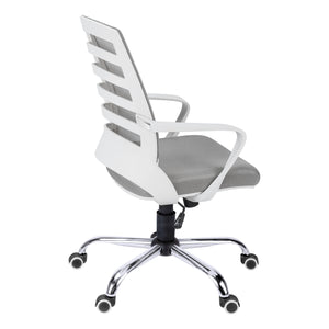 Monarch Specialties Office Chair, Adjustable Height, Swivel, Ergonomic, Armrests, Computer Desk, Work, Grey Mesh, Chrome Metal, Contemporary, Modern White,Grey, Grey Foam,Mdf,Metal,Nylon,Polypropylene,Polyester I 7225