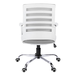 Monarch Specialties Office Chair, Adjustable Height, Swivel, Ergonomic, Armrests, Computer Desk, Work, Grey Mesh, Chrome Metal, Contemporary, Modern White,Grey, Grey Foam,Mdf,Metal,Nylon,Polypropylene,Polyester I 7225