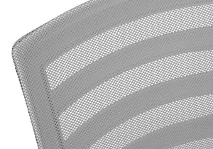 Monarch Specialties Office Chair, Adjustable Height, Swivel, Ergonomic, Armrests, Computer Desk, Work, Grey Mesh, Chrome Metal, Contemporary, Modern White,Grey, Grey Foam,Mdf,Metal,Nylon,Polypropylene,Polyester I 7225