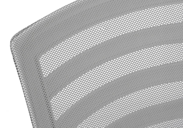 Monarch Specialties Office Chair, Adjustable Height, Swivel, Ergonomic, Armrests, Computer Desk, Work, Grey Mesh, Chrome Metal, Contemporary, Modern White,Grey, Grey Foam,Mdf,Metal,Nylon,Polypropylene,Polyester I 7225