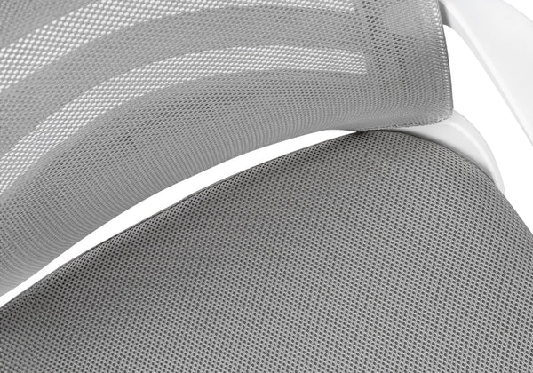 Monarch Specialties Office Chair, Adjustable Height, Swivel, Ergonomic, Armrests, Computer Desk, Work, Grey Mesh, Chrome Metal, Contemporary, Modern White,Grey, Grey Foam,Mdf,Metal,Nylon,Polypropylene,Polyester I 7225