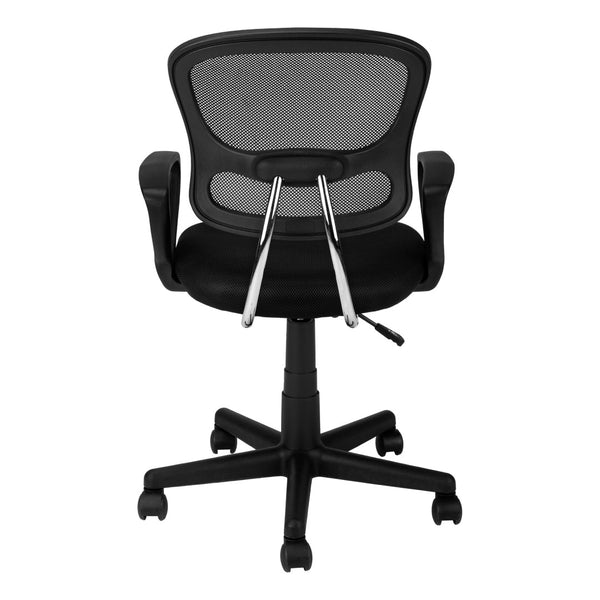 Monarch Specialties Office Chair, Adjustable Height, Swivel, Ergonomic, Armrests, Computer Desk, Work, Juvenile, Black Mesh, Black Metal, Contemporary, Modern Black Foam,Mdf,Metal,Polypropylene,Polyester I 7260