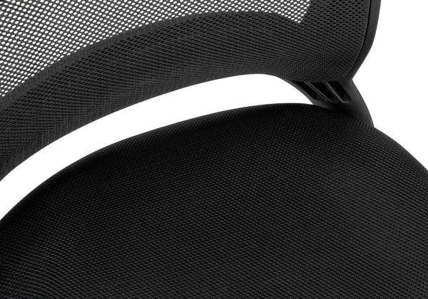 Monarch Specialties Office Chair, Adjustable Height, Swivel, Ergonomic, Armrests, Computer Desk, Work, Black Mesh, Black Metal, Contemporary, Modern Black Foam,Mdf,Metal,Nylon,Polypropylene,Polyester I 7265