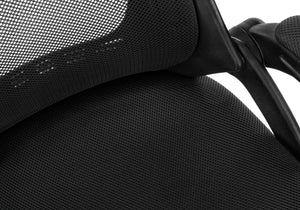 Monarch Specialties Office Chair, Adjustable Height, Swivel, Ergonomic, Armrests, Computer Desk, Work, Black Mesh, Chrome Metal, Contemporary, Modern Black Foam,Mdf,Metal,Nylon,Polypropylene,Polyester I 7268