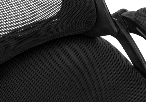 Monarch Specialties Office Chair, Adjustable Height, Swivel, Ergonomic, Armrests, Computer Desk, Work, Black Mesh, Chrome Metal, Contemporary, Modern Black Foam,Mdf,Metal,Nylon,Polypropylene,Polyester I 7268