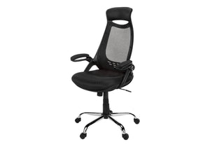 Monarch Specialties Office Chair, Adjustable Height, Swivel, Ergonomic, Armrests, Computer Desk, Work, Black Mesh, Chrome Metal, Contemporary, Modern Black Foam,Mdf,Metal,Nylon,Polypropylene,Polyester I 7268