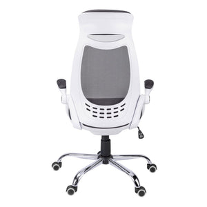 Monarch Specialties Office Chair, Adjustable Height, Swivel, Ergonomic, Armrests, Computer Desk, Work, Grey Mesh, Chrome Metal, Contemporary, Modern White,Grey, Grey Foam,Mdf,Metal,Nylon,Polypropylene,Polyester I 7269