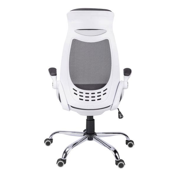 Monarch Specialties Office Chair, Adjustable Height, Swivel, Ergonomic, Armrests, Computer Desk, Work, Grey Mesh, Chrome Metal, Contemporary, Modern White,Grey, Grey Foam,Mdf,Metal,Nylon,Polypropylene,Polyester I 7269