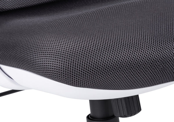 Monarch Specialties Office Chair, Adjustable Height, Swivel, Ergonomic, Armrests, Computer Desk, Work, Grey Mesh, Chrome Metal, Contemporary, Modern White,Grey, Grey Foam,Mdf,Metal,Nylon,Polypropylene,Polyester I 7269