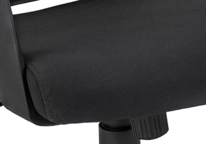 Monarch Specialties Office Chair, Adjustable Height, Swivel, Ergonomic, Armrests, Computer Desk, Work, Black Fabric, Black Metal, Contemporary, Modern Black Foam,Mdf,Metal,Nylon,Polypropylene,Polyester I 7272
