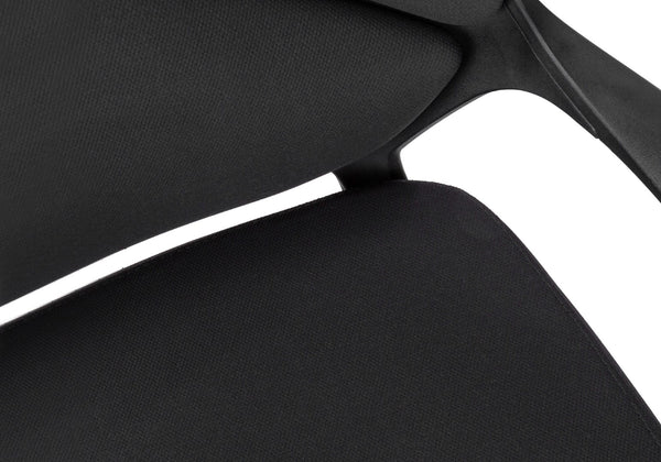 Monarch Specialties Office Chair, Adjustable Height, Swivel, Ergonomic, Armrests, Computer Desk, Work, Black Fabric, Black Metal, Contemporary, Modern Black Foam,Mdf,Metal,Nylon,Polypropylene,Polyester I 7272