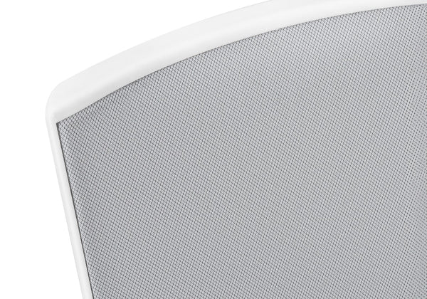 Monarch Specialties Office Chair, Adjustable Height, Swivel, Ergonomic, Armrests, Computer Desk, Work, Grey Mesh, White Metal, Contemporary, Modern White,Grey, Grey Foam,Mdf,Metal,Nylon,Polypropylene,Polyester I 7294