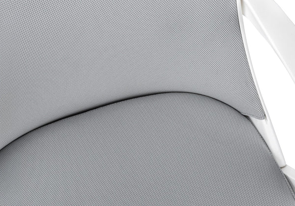 Monarch Specialties Office Chair, Adjustable Height, Swivel, Ergonomic, Armrests, Computer Desk, Work, Grey Mesh, White Metal, Contemporary, Modern White,Grey, Grey Foam,Mdf,Metal,Nylon,Polypropylene,Polyester I 7294